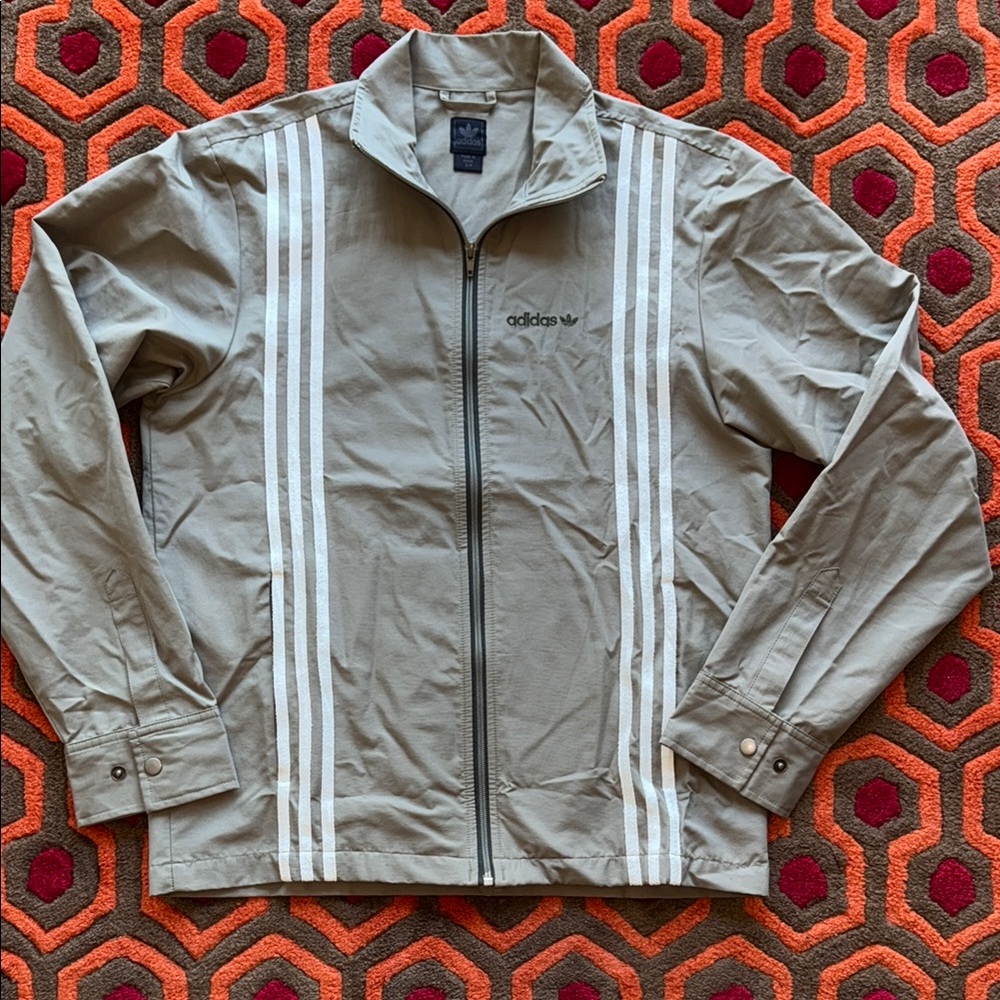 MAKE OFFER ! Adidas Men's Tan Jacket Small light zip-up